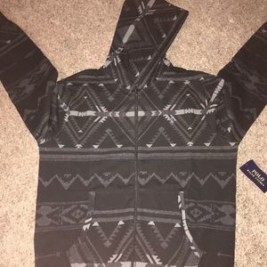 Polo by Ralph Lauren Large GrayBlack Zip Up Hoodie